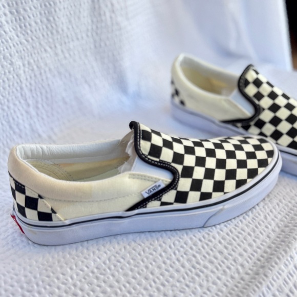 Vans Classic Checkerboard Slip-On Sneakers | Size 9 | Worn 1 Time - Picture 4 of 8